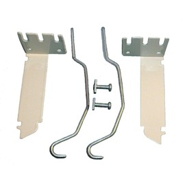Valance Curtain Rod Extender KIT ~ 1 Pair Brackets with 2 Wire Center Supports