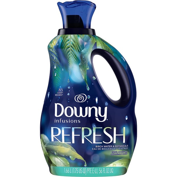 Downy Infusions Laundry Fabric Softener Liquid, Refresh, Birch Water & Botanicals, 56 Fl Oz