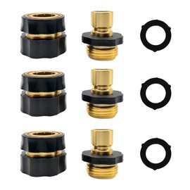 FECOVANTI 3/4 Inch Garden Hose Quick Connector Fittings-Male and Female Set,Easy Connect for Water Hose（3 Set）