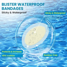 Gel Blister Bandages Hydrocolloid Bandages - Taszoos 36ct Waterproof Adhesive Blister Pads - Blister Bandages for Toe, Heel & Foot - Blister Cushions for Recovery & Prevention (Variety Pack)