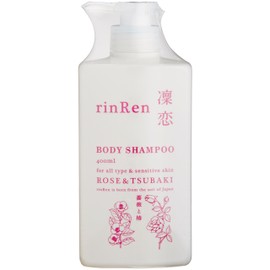 Rinren Body Shampoo, Rose & Camellia, 13.5 fl oz (400 ml)