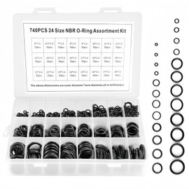 CHUNZHILAI 740 Pcs 24Sizes Rubber O Rings Assorted O Ring Gaskets Set Rubber Washers Sealing Gasket Washer Sets for Plumbing Tap Washers Auto Repair Seal Rings