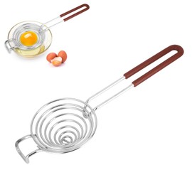 Separador De Yema De Huevo, 8x25.5cm Extractor De Clara De Huevo De Acero Inoxidable De Mango Largo Herramienta De Separación De Yema Y Clara De Huevo Utensilios Para Hornear Y Cocina