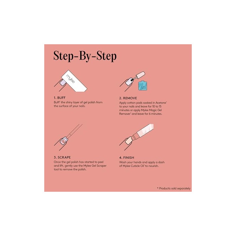 Mylee Gel Scraper – Professional, Sleek, Matte Black, Stainless Steel