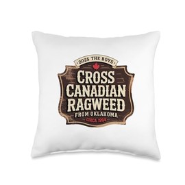 Retro Cross Canadian Ragweed The Boys From Oklahoma Concert Throw Pillow