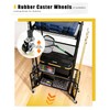 Cyfie Fishing Rod Rack, 4-Tier Mobile Heavy-Duty Holder for 10