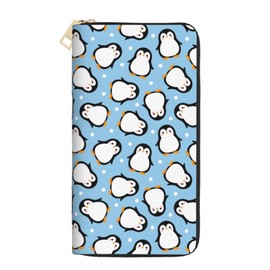 Qwalnely Penguin Wallet PU Leather, Penguin Purse Phone Money Credit Card Holder