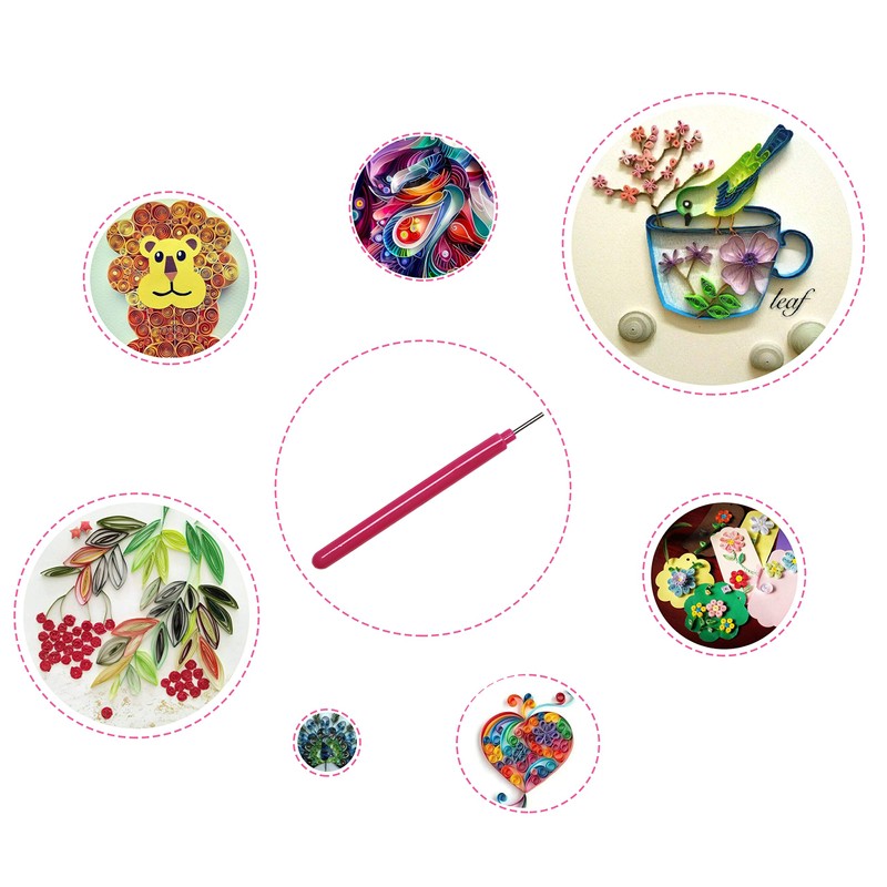 Floranea 4 Pcs Paper Quilling Tools Slotted Kit Rolling Curling