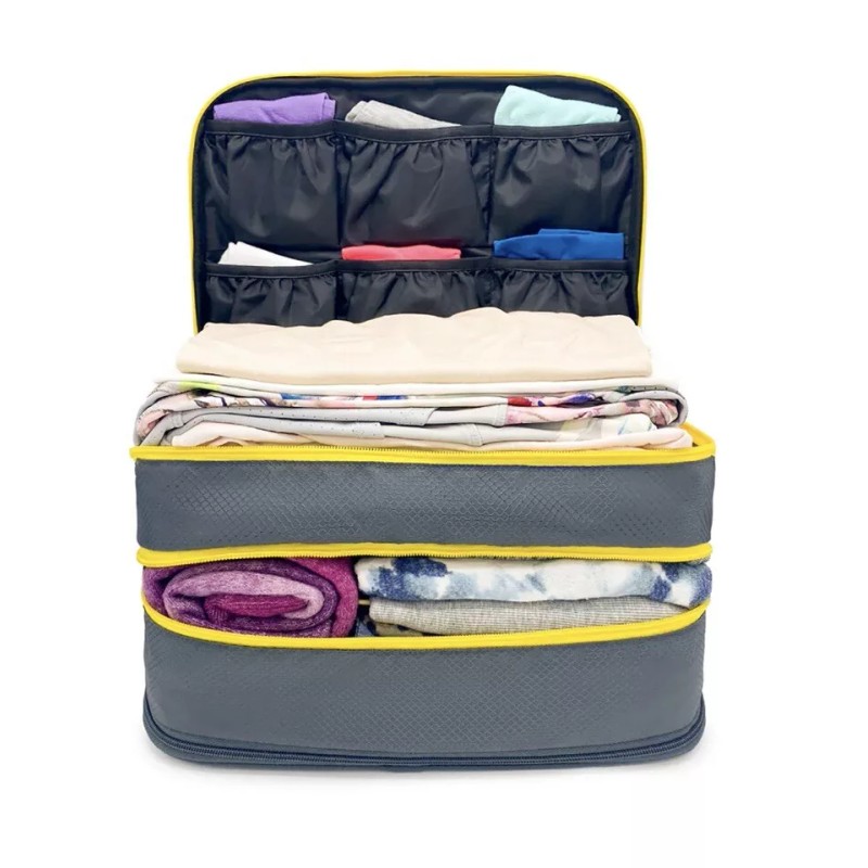 Biaggi Double Deck Compression Cube Expandable + Shoe Cube Travel