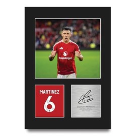 HWC Trading Lisandro Martinez Gifts Printed Signed Autograph Picture for Football Fans and Supporters - A4 Portrait