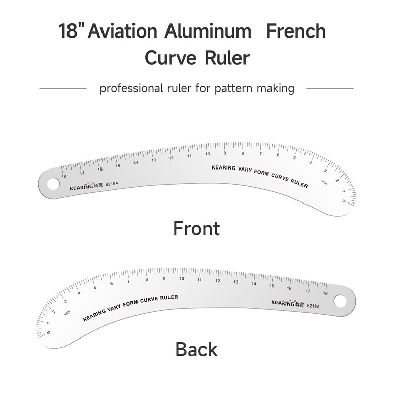 Kearing French Curve Ruler - 24 Inch Aluminum for Pattern