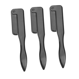 Baluue 3pcs Foldable Eyebrow and Eyelash Combs for Precise Grooming Portable Beauty Tools for Home and Salon Use Essential Eyebrow and Eyelash Brushes Black