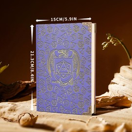 Light Purple A5 Dungeons & Dragons Faux Leather Vintage Notebook Dungeon Master Gifts Funny DND Gifts D20 RPG Hardcover Executive Notebook,200 Pages 120 Gsm Thick Ruled Paper With Pen,Dragons Gamer Gifts (DND Light Purple)