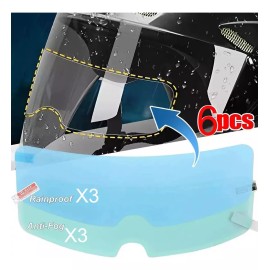 Dolores Moto Mica Casco Parabrisa Universal Pinlock Antiempanant Kit