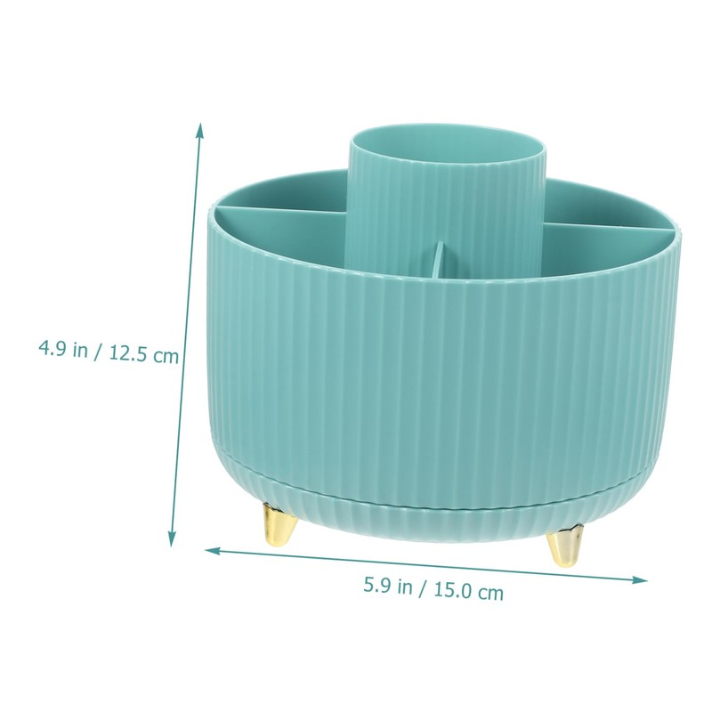 jojofuny Rotatable Desk Pen Holder Multi Functional Organizer for Makeup