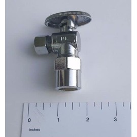 (10) 1/4 TURN ANGLE STOP VALVE COMPRESSION 3/8" OD X 1/2" CPVC ( BRASS) HQ