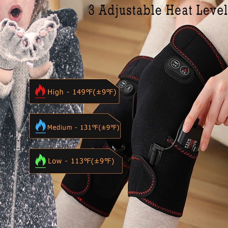 JADE KIT Heated Knee Wrap Pad - Massage Heated Knee