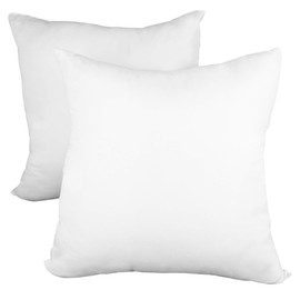 Pillow Insert 14" x 14" Polyester Filled Premium Fabric Cover (2 Pack)