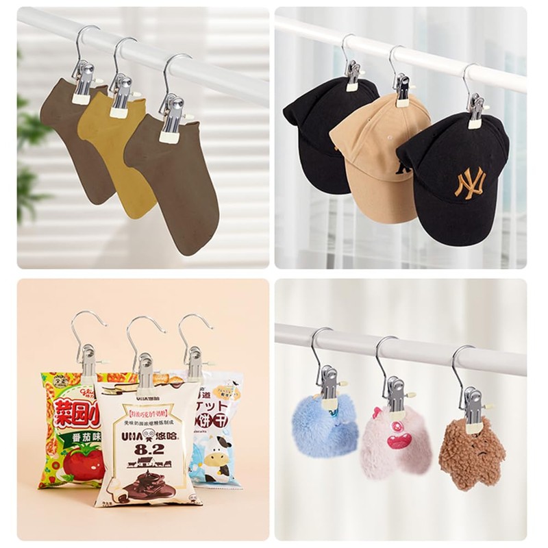 Hangers Clips,Stainless Hooks for Closet Hooks,Laundry Hanging Hooks,Travel Portable Clothes,Boot