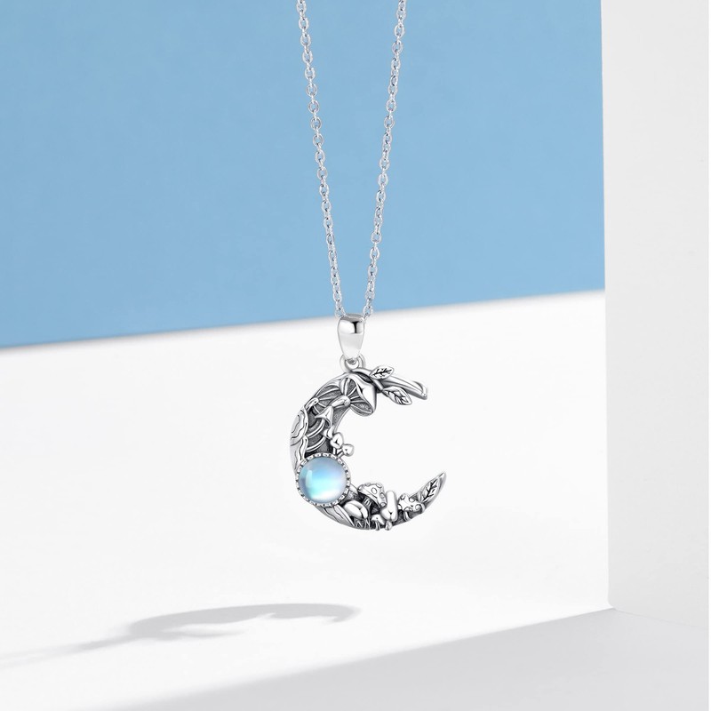 Mushroom Necklace Sterling Silver Mushroom Pendant Necklace Mushroom Jewelry Gifts