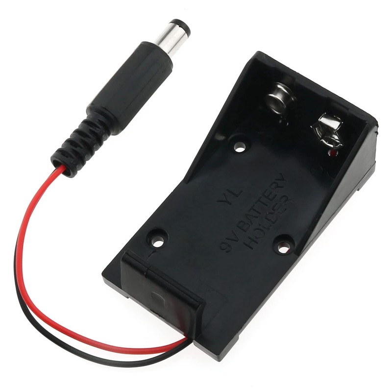 E-outstanding 9V Battery Holder 2PCS Black 6F22 9V Battery Storage