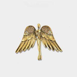 AILONMEI Brooches And Pins For Women Fashion Elegant Flower Broches Lady Costume Jewelry Brooch Pins (Angel)