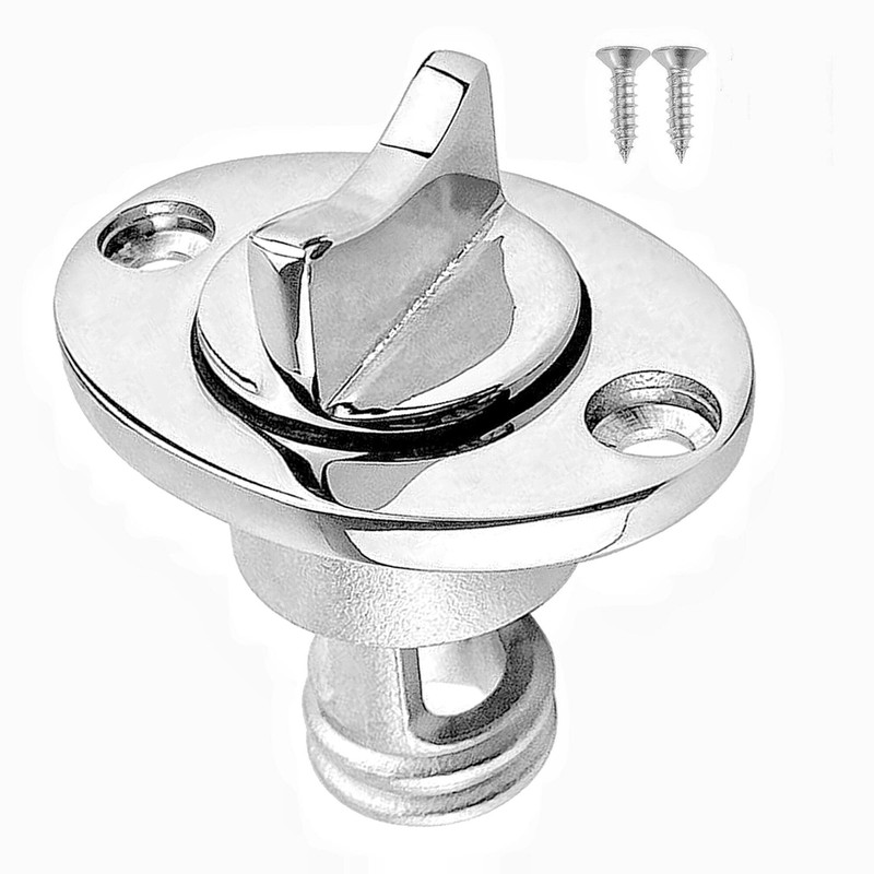 2PCS Marine Stainless Steel 316 Boat Oval Garboard Drain Plug