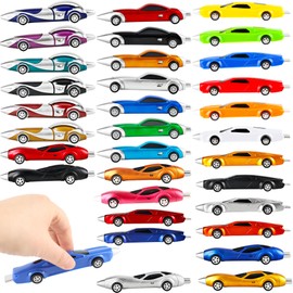 Spaluck 32 Pcs Car Pen Bulk Fun Pens Racing Pen with Moving Wheels Novelty Pens for School Stationery Party Goodie Bags and Classroom Rewards, 4 Styles