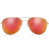 The Fresh Classic Metal Frame Mirror Lens Aviator Sunglasses with