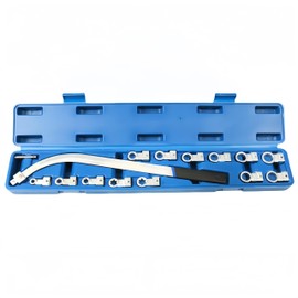 RXLIFE 15PCS Universal Serpentine Belt Tool Set, Serpentine Belt Tensioner Removal Installation Tool Kit, Auxiliary Idler Belt Tensioner Pulley Removal Wrench Tool with 13PCS Socket Adapter