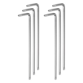 HARFINGTON 6pcs Torx Hex Key Wrenches, T15 High Carbon Steel Extra Long Arm Torx Hex Key Wrench L-Shape Star Keys for Automotive Lawn Equipment and Engine Repairs