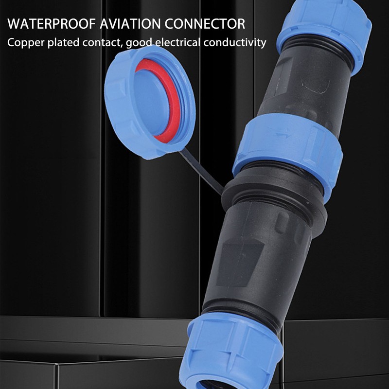 3PCS SP21 3 Pin Aviation Plug Socket IP68 Waterproof Sealing