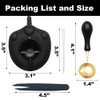 VSECUON Dual-Spout Electric Wax Seal Warmer Black with Spoon Tweezers