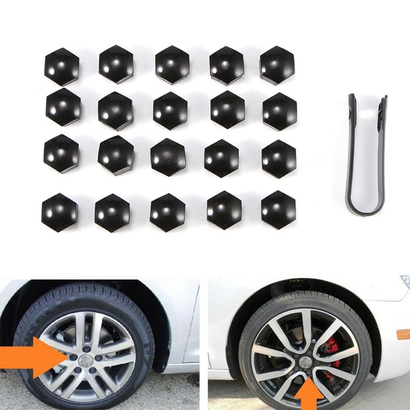 Nut Covers, Hexagonal Tyre Nut Covers, 20 Pieces Wheel Nut