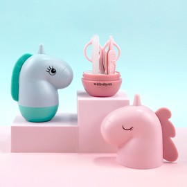 Withshan Unicorn Infant Nail Clippers Set of 4 Baby Nail Clippers Baby Scissors Infant Nail Set / 위드샨 유니콘 유아 손톱깎이 4종 세트 아기 손톱깎이 아기 가위 유아용 네일 세트