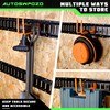 AUTOSwpozo 8-Pack Heavy Duty E-Track Shovel/Tool Hanger, Spades, Rakes, Workshop,