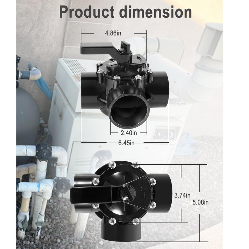 2 Inch 3 Way Valve Replacement for Pentair 263028 Valve,