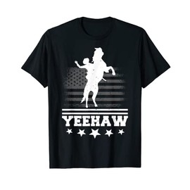 Yeehaw Cowboy Rodeo Horse Bull Riding For Men Women Kids T-Shirt