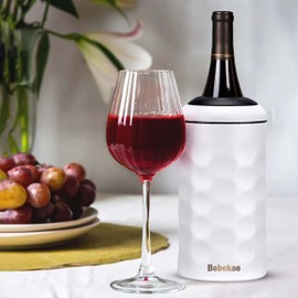 Wine Chiller – Double Walled Stainless Steel Wine Bottle Chiller | Vacuum Insulated Wine Chillers for Bottles | Fits Most 750ml Wine & Champagne Bottles | Gift for Wine Lovers