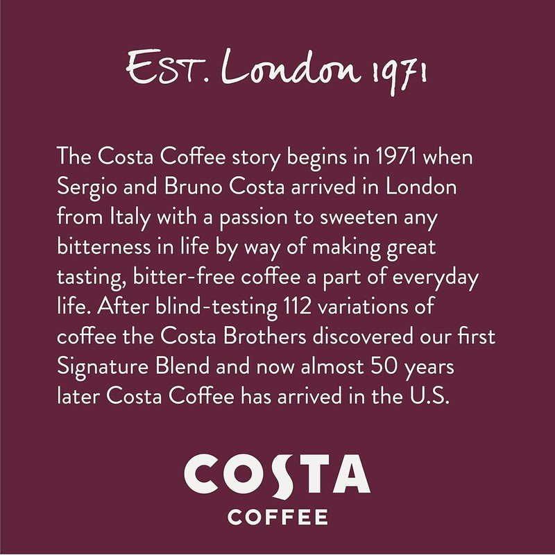 Costa Coffee Dark Roast Single Serve Pods - Signature Blend