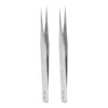 sourcing map 2pcs ST-12 Precision Tweezers 135mm Pointed Anti-Corrosion Stainless