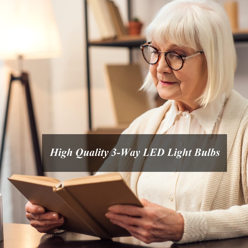 AmeriLuck 50/100/150W Equivalent, Low-Medium-High Setting, A21 LED 3-Way Light Bulb