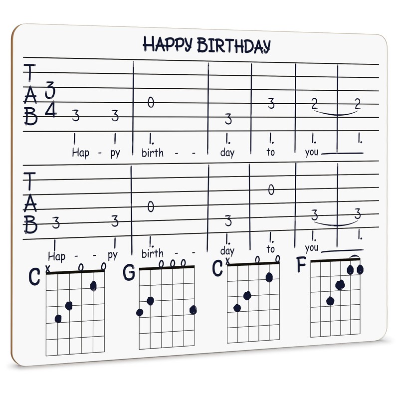 SCRIBBLEDO Guitar Practice Dry Erase White Board Lapboard 11 x