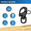 NECMETU Black Snap Shackle 316 Stainless Steel Swivel Shackle Sailing