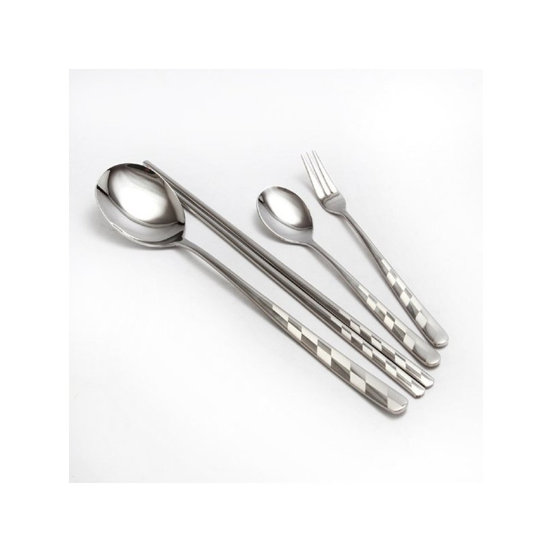 Check Sanding Cutlery Assortment 21-Piece Set / 체크 샌딩수저 종합