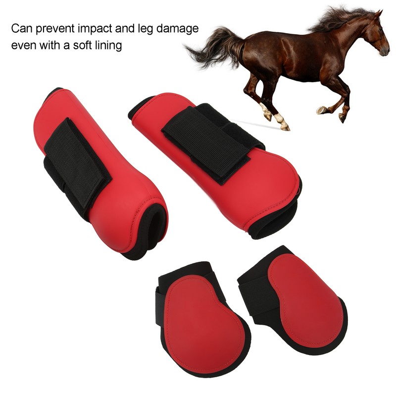 4 Pcs Horse Tendon Boots Set Soft Anti Slip Cushioning