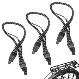 Pack of 3 Luggage Straps 45/65/75 cm 3 in 1 Tie Down Strap Bicycle Elastic Pannier Rack Tie Down Straps with Hooks Bicycle Tie Down Strap Elastic for Pannier Rack, Bicycle, Car, Tent