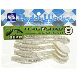 BuddyWorks Worm Flag Shad 5" 11g Flash Glow FGL Lure