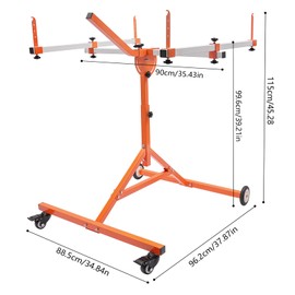 Jiabailie Multifunction Paint Stand,180° Rotating Automotive Paint Stand,Car Steel Fender Paint Stand,Adjustable Auto Body Rack Stand for Hoods and Bumpers,4 Swiveling Wheels for Garages,Repair Shops