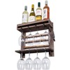 Rustic State Stemware & Wine Holder Wall Mounted Shelf -